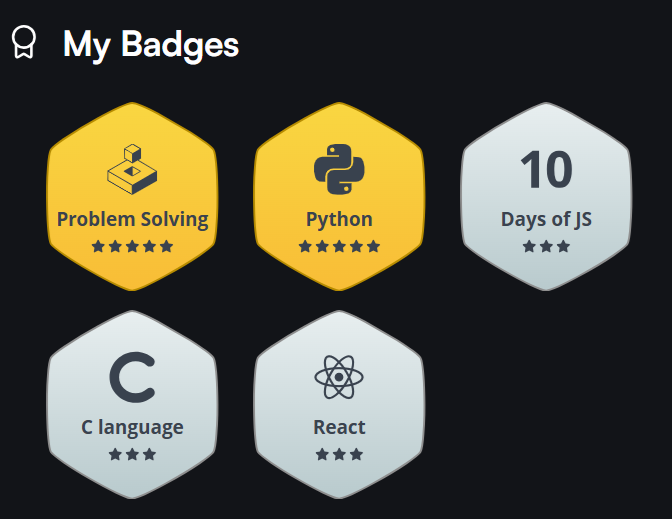hackerrank badges